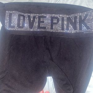 Pink VS sweat Capri yoga pants